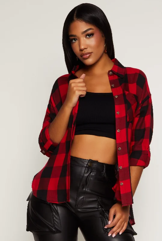 Buffalo Plaid Tunic Shirt