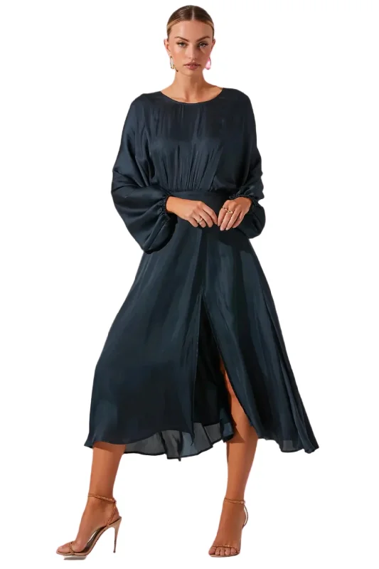 Marin Dolman Sleeve Dress - Midnight Blue