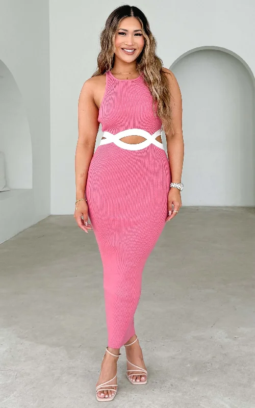 Nichelle Knit Maxi Dress - Rose