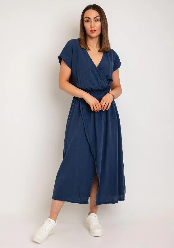 One Life Marion Wrap Maxi Dress, Neptune