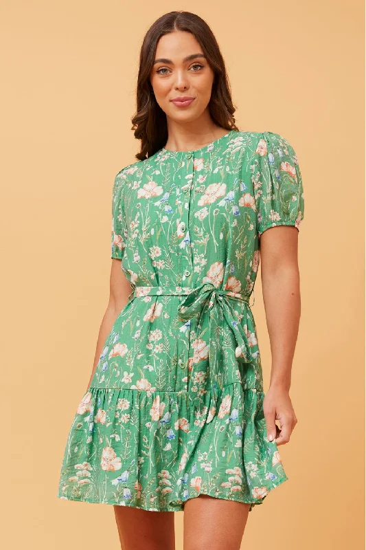 PACITA FLORAL SHORT DRESS