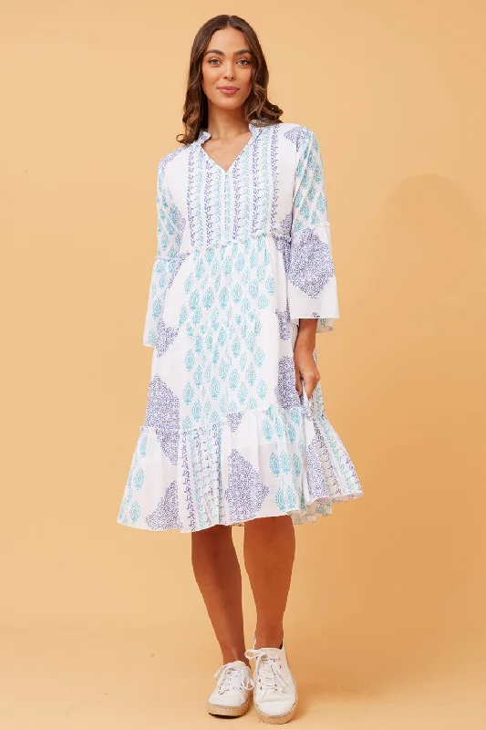 PAGET BOHO TIERED SHORT DRESS