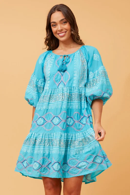 PARVATI BOHO SEQUIN SHORT DRESS