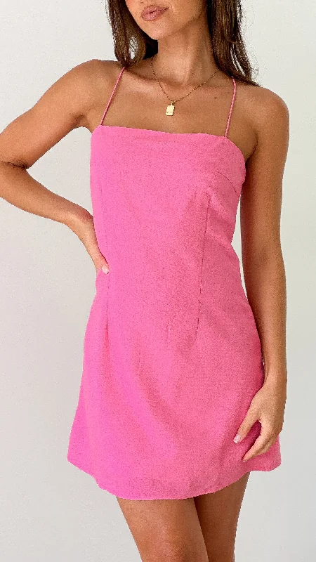 Quinn Mini Dress - Hot Pink