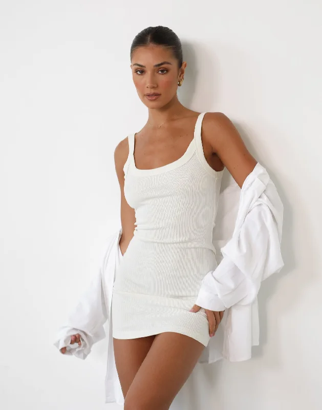 Skyler Mini Dress (Off White)