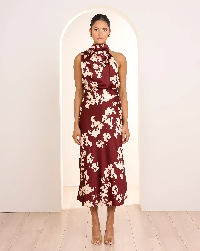 Theodore High Neck Midi Dress