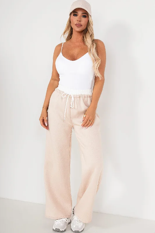 Zilda Stone Wide Leg Joggers