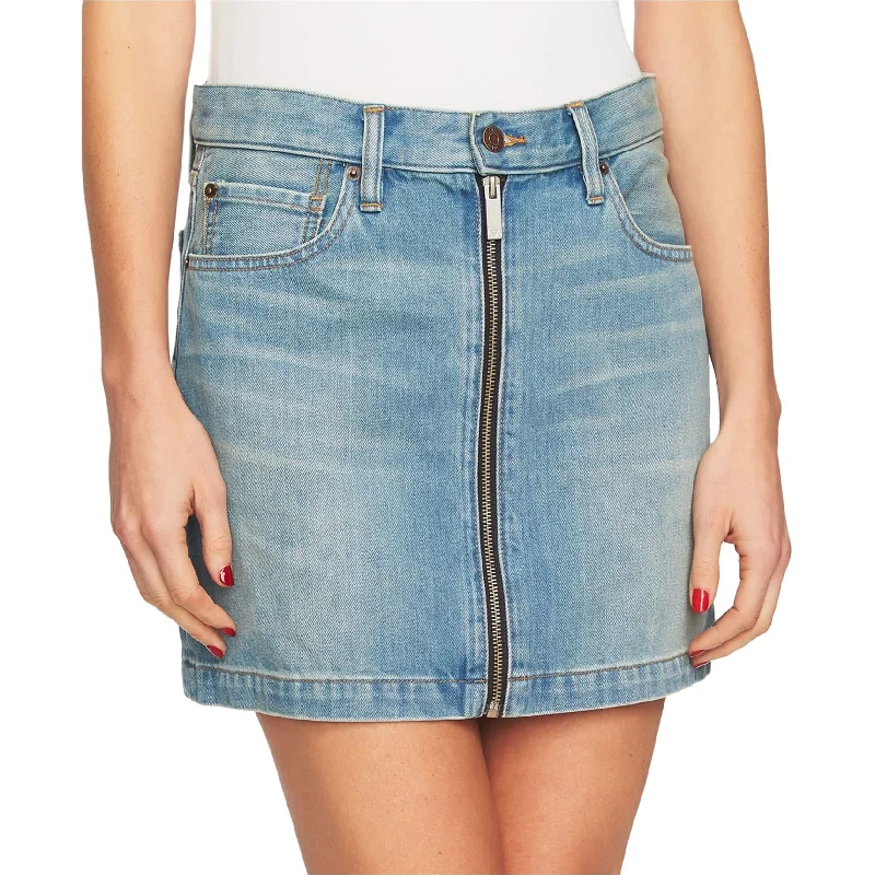 1.State Womens Cotton Denim Mini Skirt