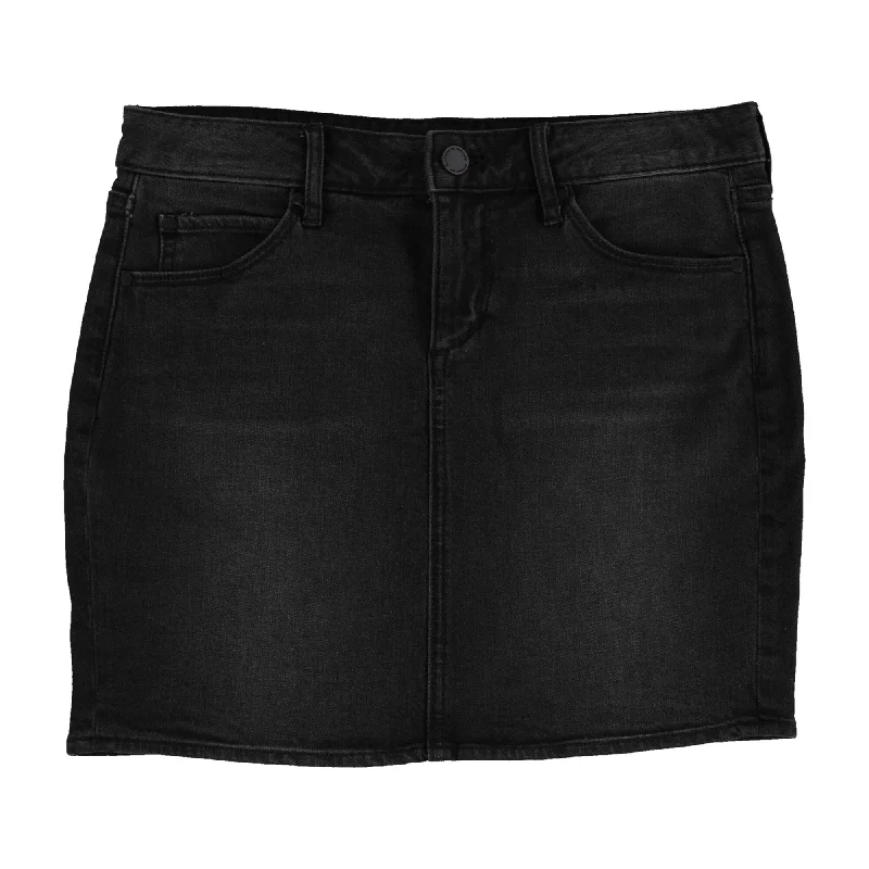 Articles of Society Womens Stacy Denim Skirt, Black, 26