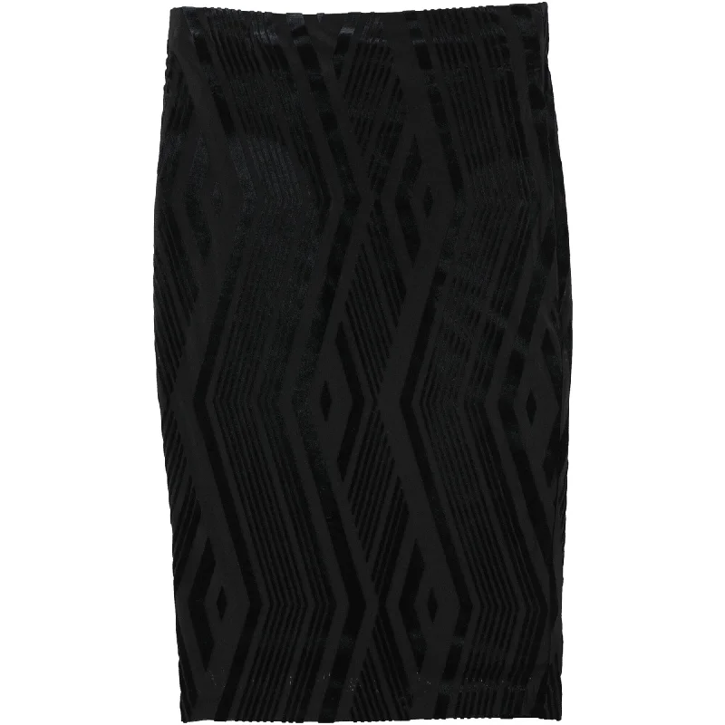 bar III Womens Burnout Pencil Skirt, Black, X-Small