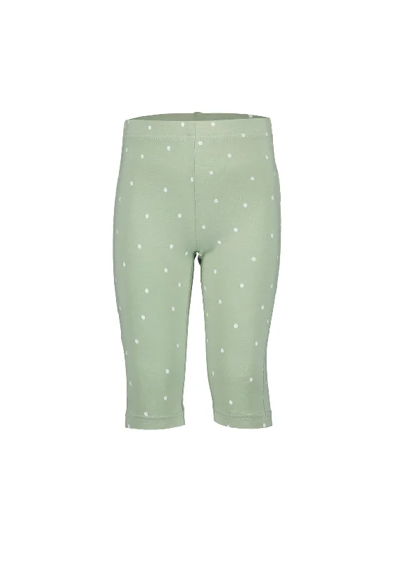 Blue Seven Girl Dot Print Capri Legging, Green