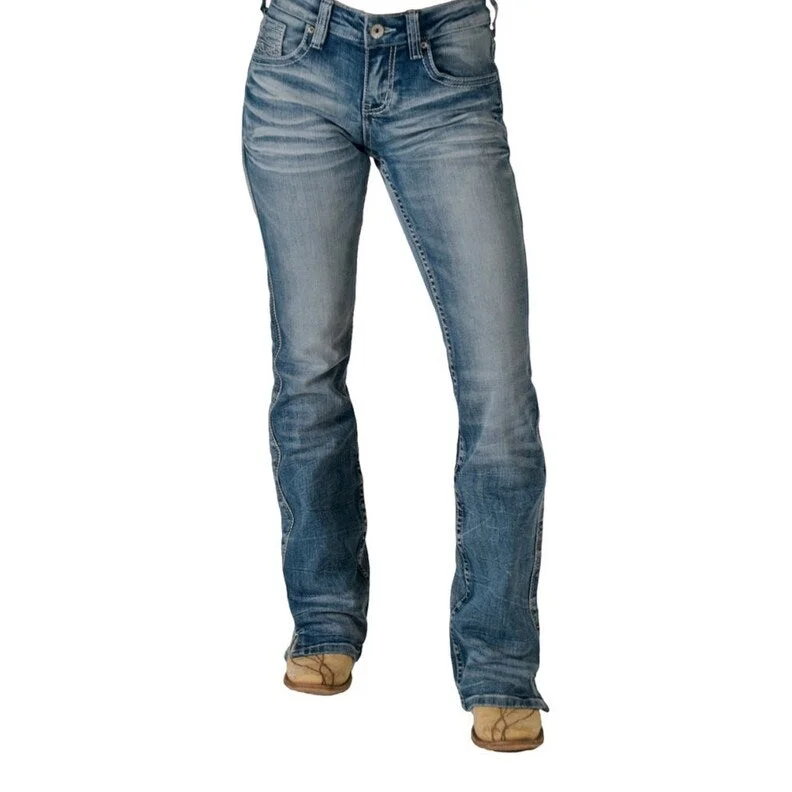 Cowgirl Tuff Western Jeans Womens Dynamite Bootcut Medium Wash JDYNOM