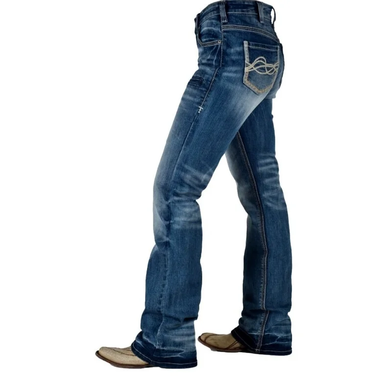 Cowgirl Tuff Western Jeans Womens Ice Bootcut Medium Wash JICEBT