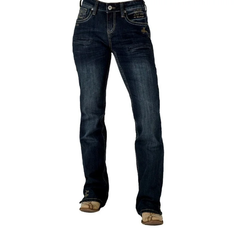 Cowgirl Tuff Western Jeans Womens Lisa Legacy Dark Wash JLILEG