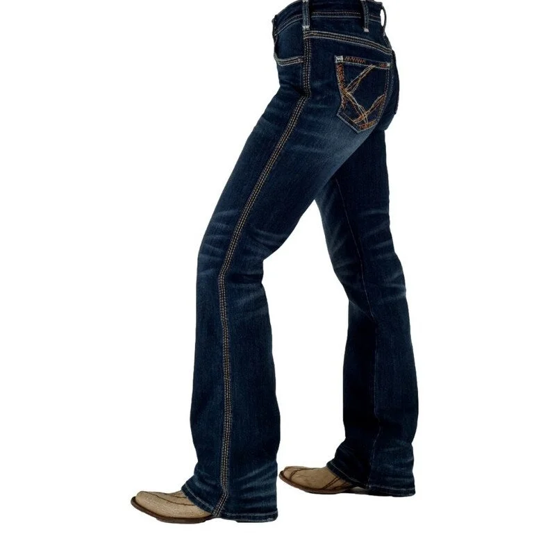 Cowgirl Tuff Western Jeans Womens Rusty Barbed Wire Dark Wash JRUBAR