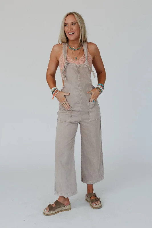 Elliot Knotted Overalls - Mocha