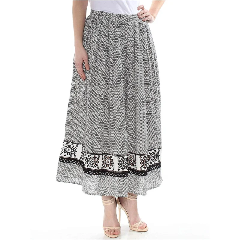 Max Studio London Womens Cotton A-Line Skirt