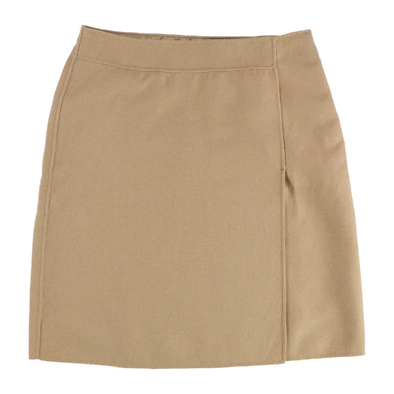 MaxMara Womens Wool A-line Skirt, Brown, 16