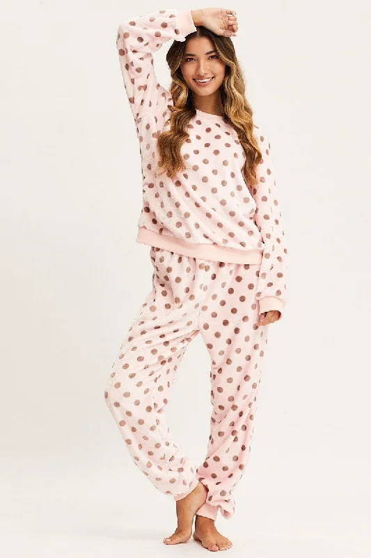 Polka Dot Loungewear Pants