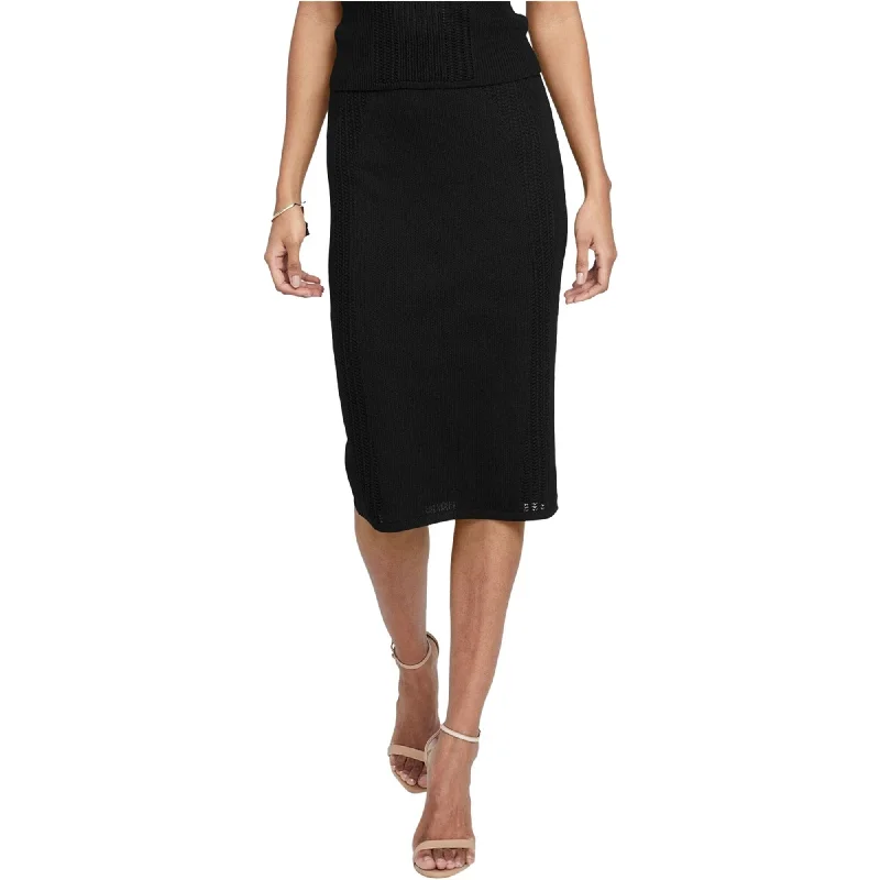 Rachel Roy Womens Mixed Stitch A-Line Skirt