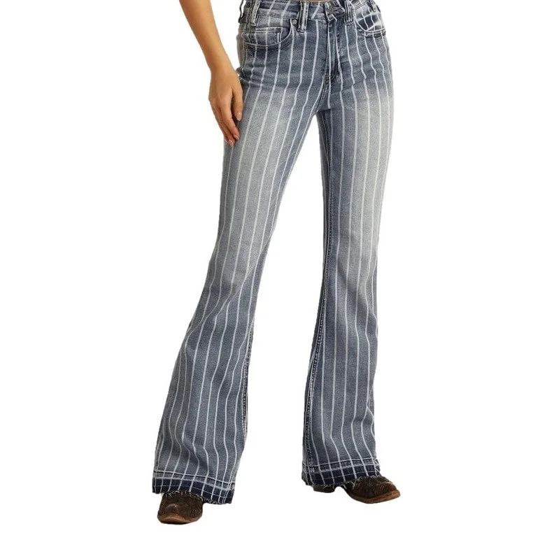 Rock & Roll Denim Jeans Womens Trouser High Rise Med W8H2533