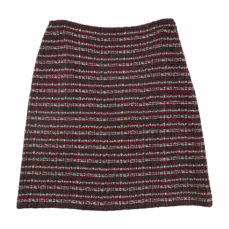 St. John Womens Novelty Tweed A-Line Skirt