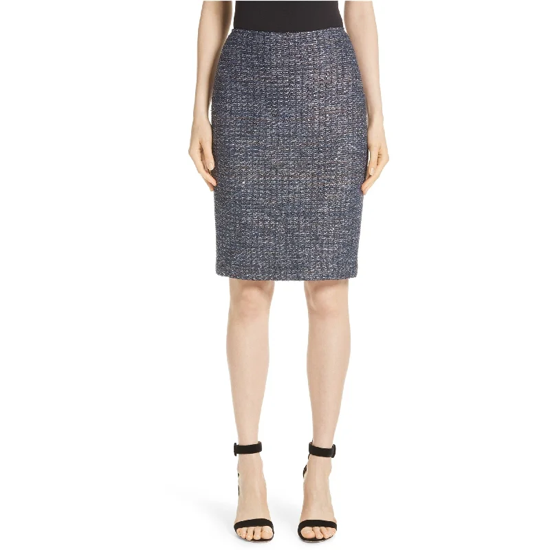 St. John Womens Sequin Tweed Pencil Skirt