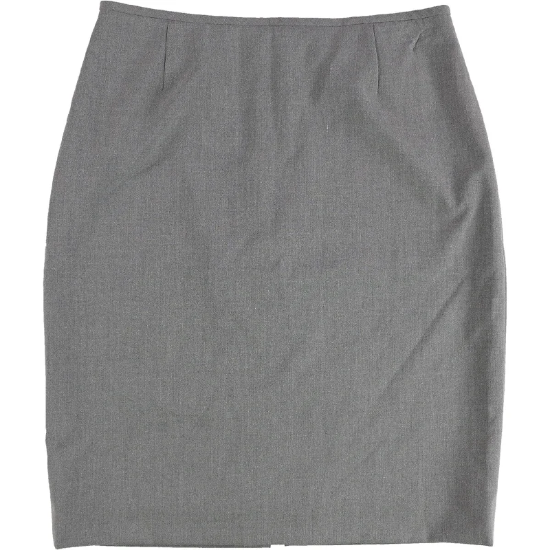 Tahari Womens Heathered Pencil Skirt, Grey, 8