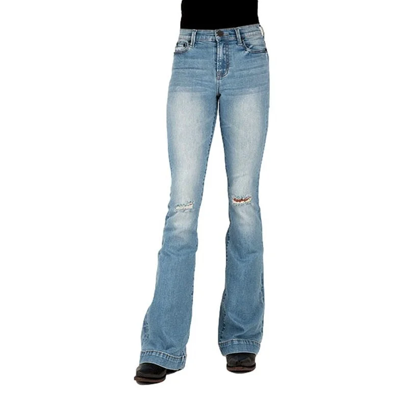 Tin Haul Western Jeans Womens Flare Slim Blue 10-054-0595-0103 BU