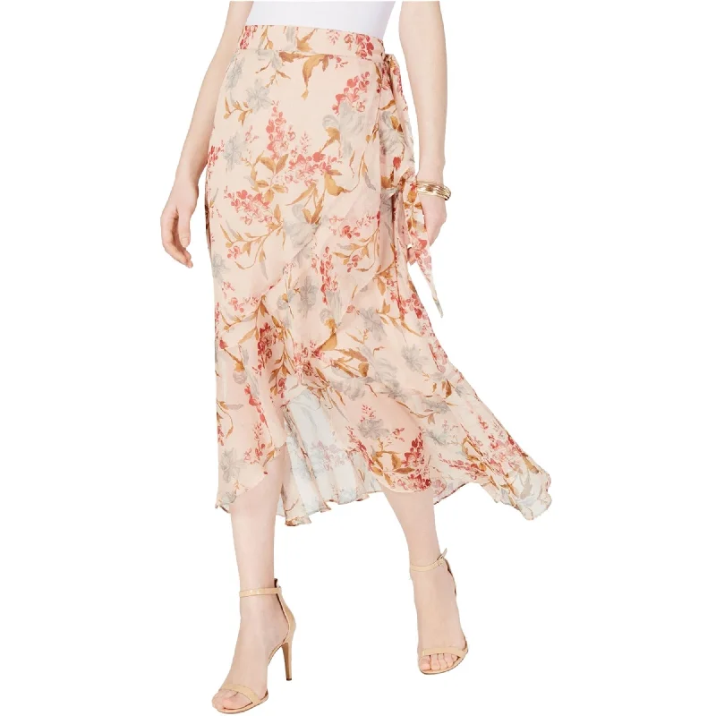 Vince Camuto Womens Wildflower Wrap Skirt, Pink, 14