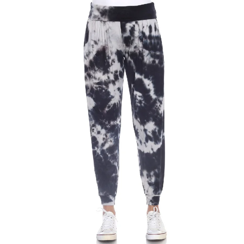 White Mark Women's Tie Dye Harem Pants