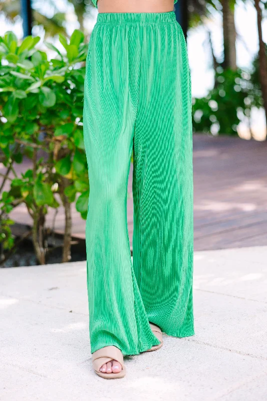 With Ease Kelly Green Pleated Pants