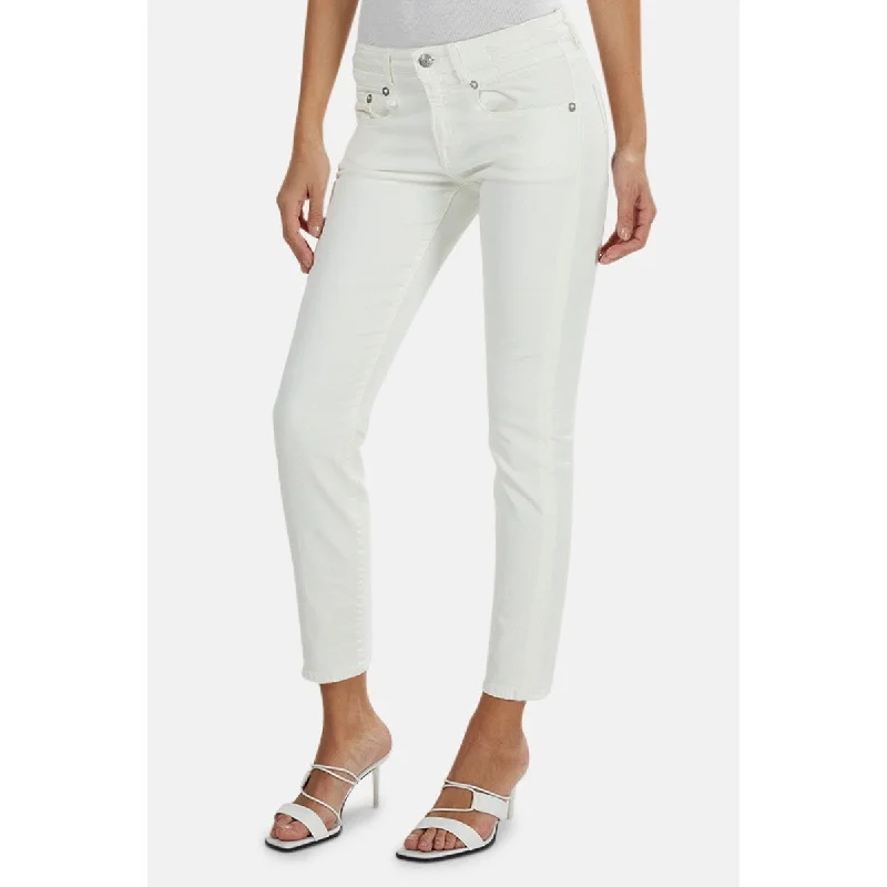 R13 Women's Boy Skinny Jeans White Size 25" - 25