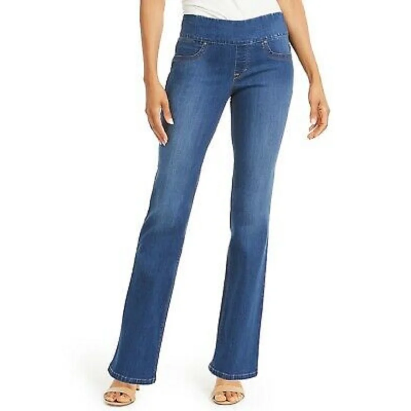 Style & Co Women's Ella Pull-On Bootcut Jeans Blue Size Medium